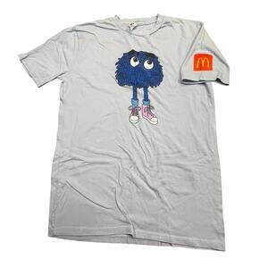Grimace McDonalds Shirt Mens M Blue Graphic Tee Fast Food Promo Logo